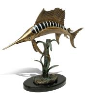 Mighty Sailfish Sculpture (Sh41-082616)